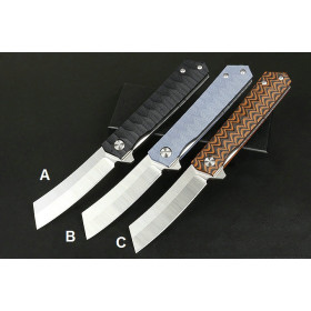 Razor Blade 8CR14 Steel Tactical Folding Pocket G10 Handle Portable Outdoor Survival EDC Knife with Clip UD406577